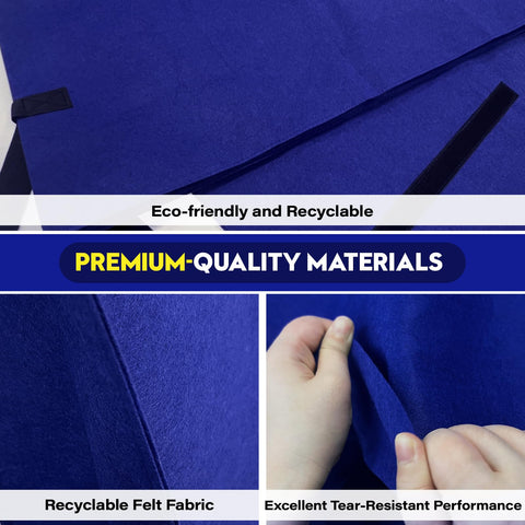 Wibeelee high-density felt cover in blue protecting TV