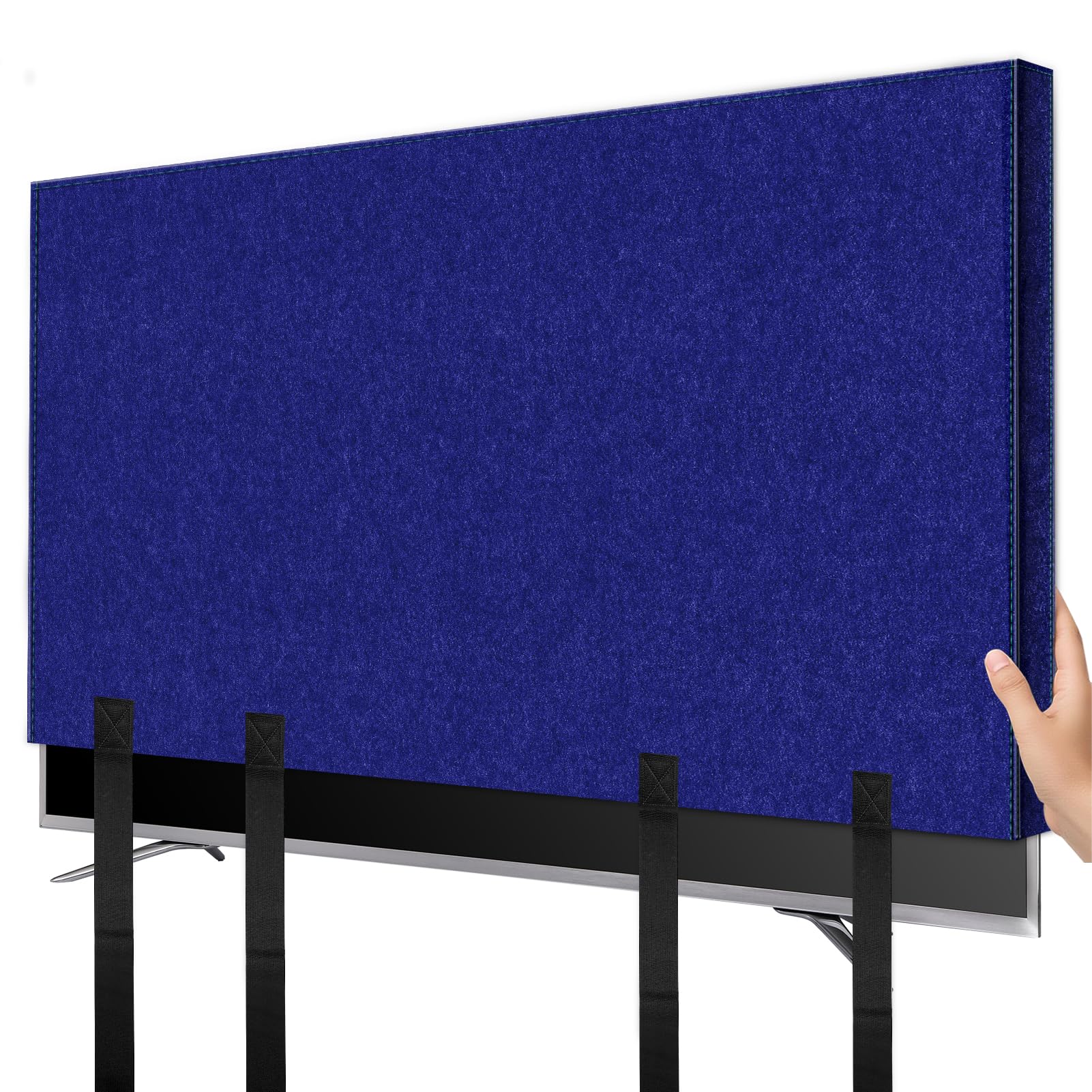 Wibeelee moving 60-65 inch blue TV cover protecting screen during relocation