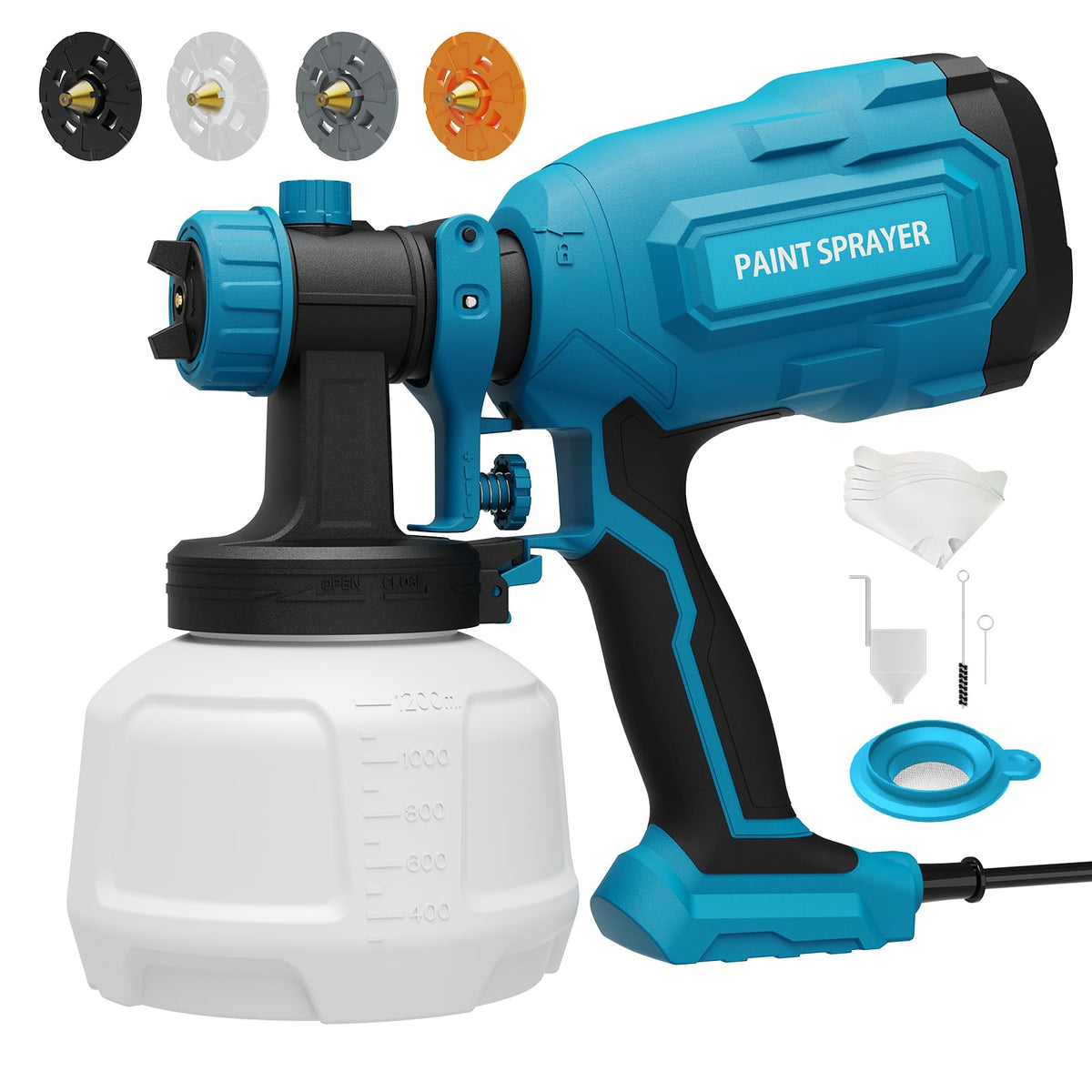 WIBENTL paint sprayer front view showing compact design ideal for smooth furniture finishes.