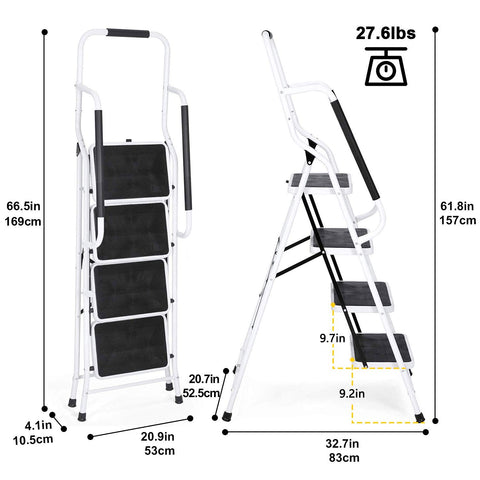 WiberWi 4Step ladder with attachable tool bag for quick tools at hand