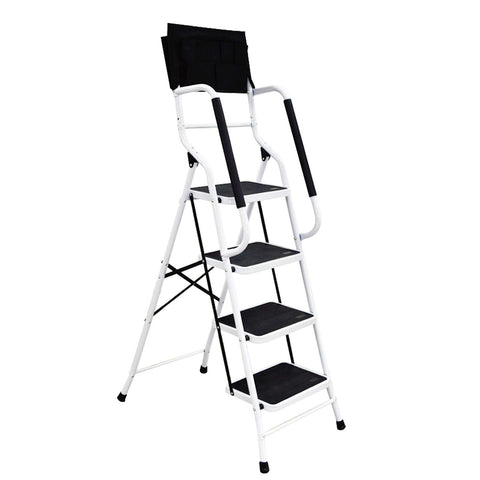 WiberWi 4Step ladder top-step height for reaching high cabinets and lights