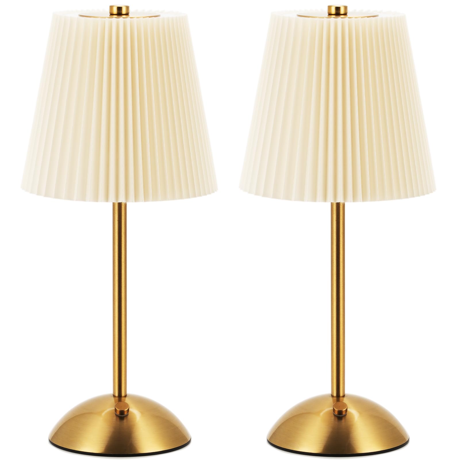 Widfous cordless table lamp with beige shade for soothing bedside ambiance.