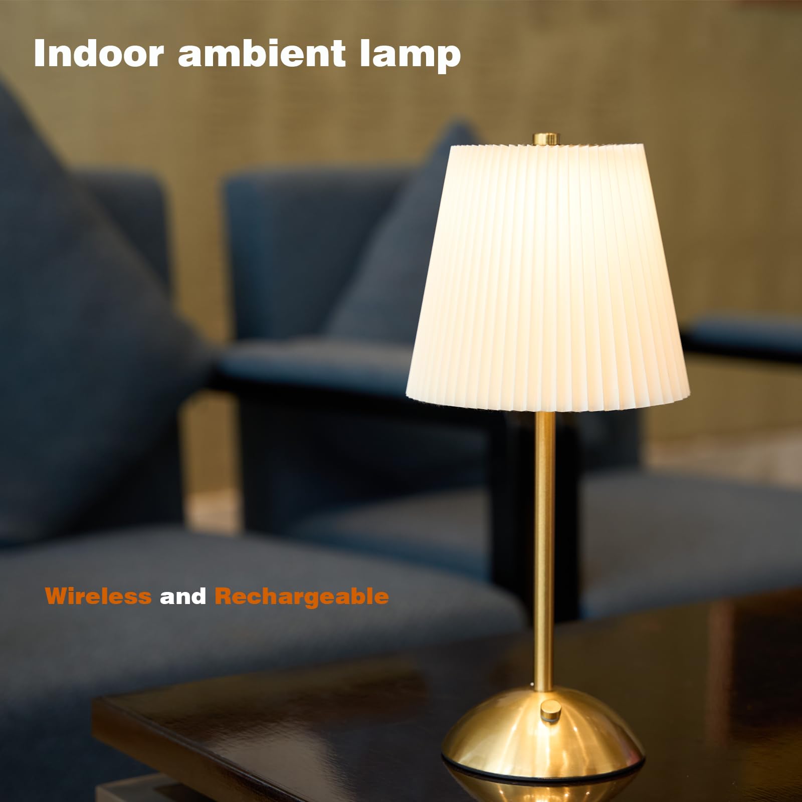 Widfous touch controls enable easy dimming for evening reading.