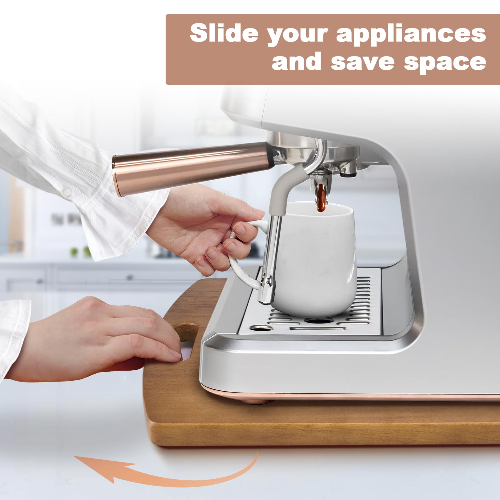 WifePro sliding tray requires no setup for instant under-cabinet access
