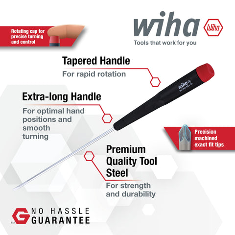 Wiha 26092 slotted blade showcases precise fit in tight spaces.
