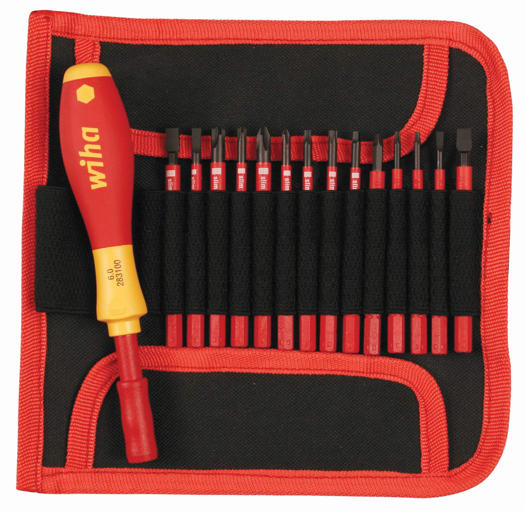 Wiha 28390 insulated slimline set with compact blade holder for restricted-access work