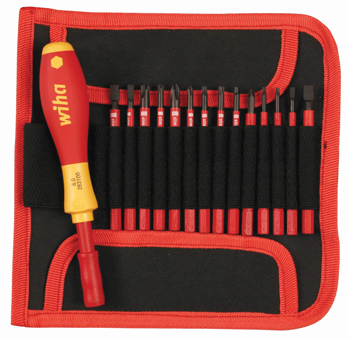 Wiha 28390 insulated slimline set with compact blade holder for restricted-access work