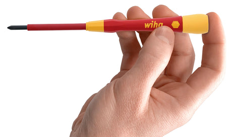 Wiha 32088 insulated PicoFinish slotted 3.5mm driver for durable control in enclosures.