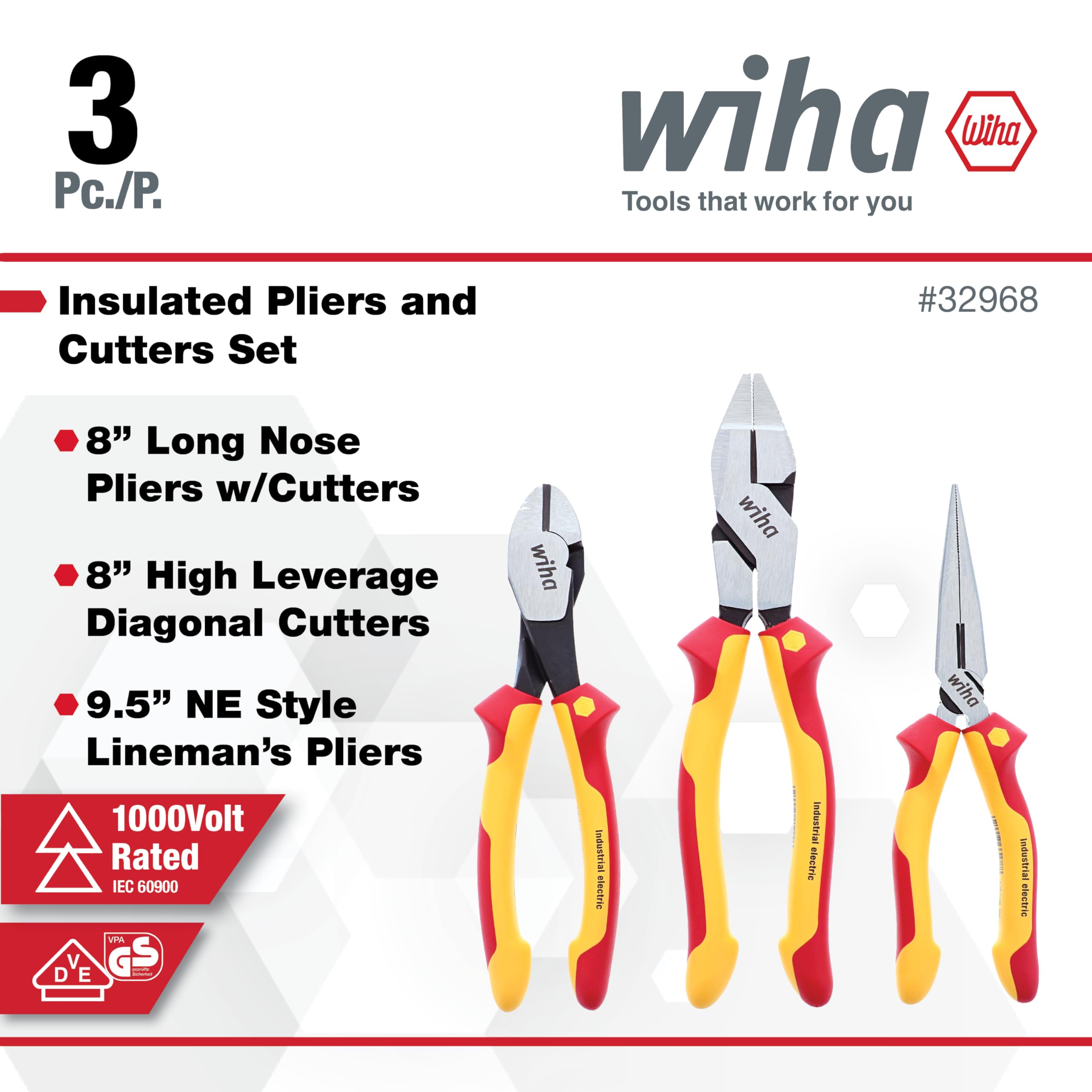 Wiha 32968 premium tool steel construction ensures lasting performance