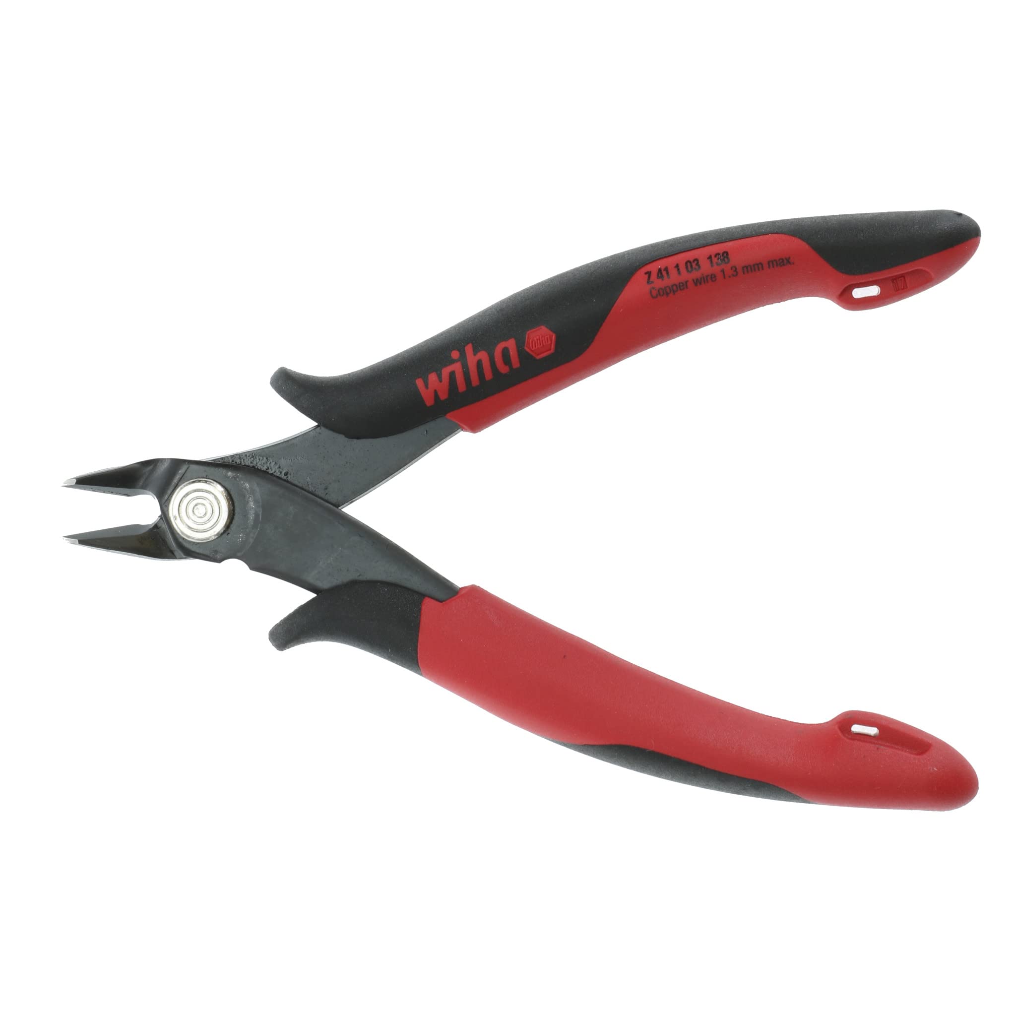 Wiha 56818 full flush cut showing precise edges for copper wire.