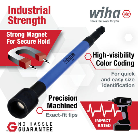 Wiha 70487 magnetic nut setter 10 mm for smooth drive-on with magnetic hold.
