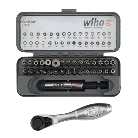 Wiha 74958 mini ratchet thumb lever for quick bit changes