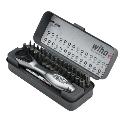 Wiha 74959 mini ratchet in use for quick bit changes
