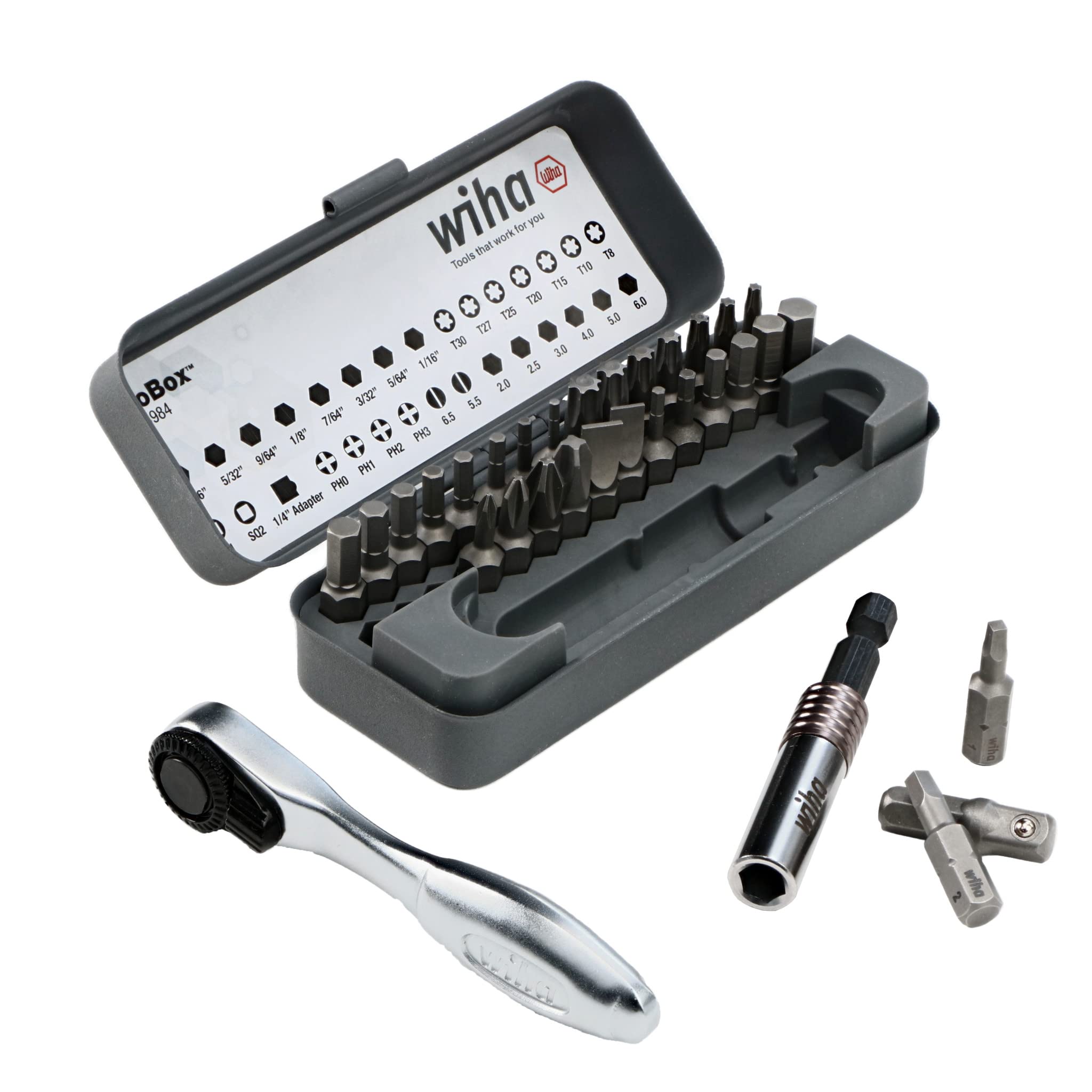 Wiha durable bit collection reflecting quality construction