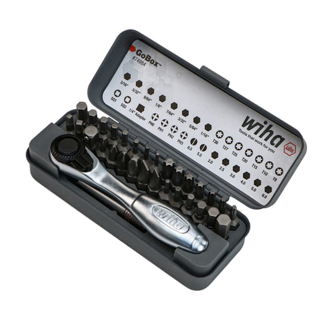 Wiha mini ratchet close-up for tight-space screw driving