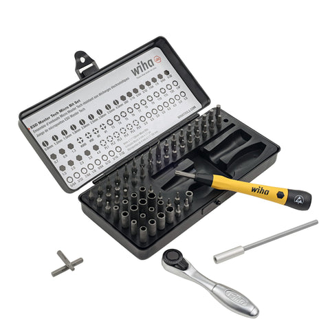 Wiha 75965 72‑tooth mechanism offers precise control in confined areas.
