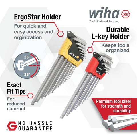 Wiha ErgoStar set with keys arranged for fast removal at angles.