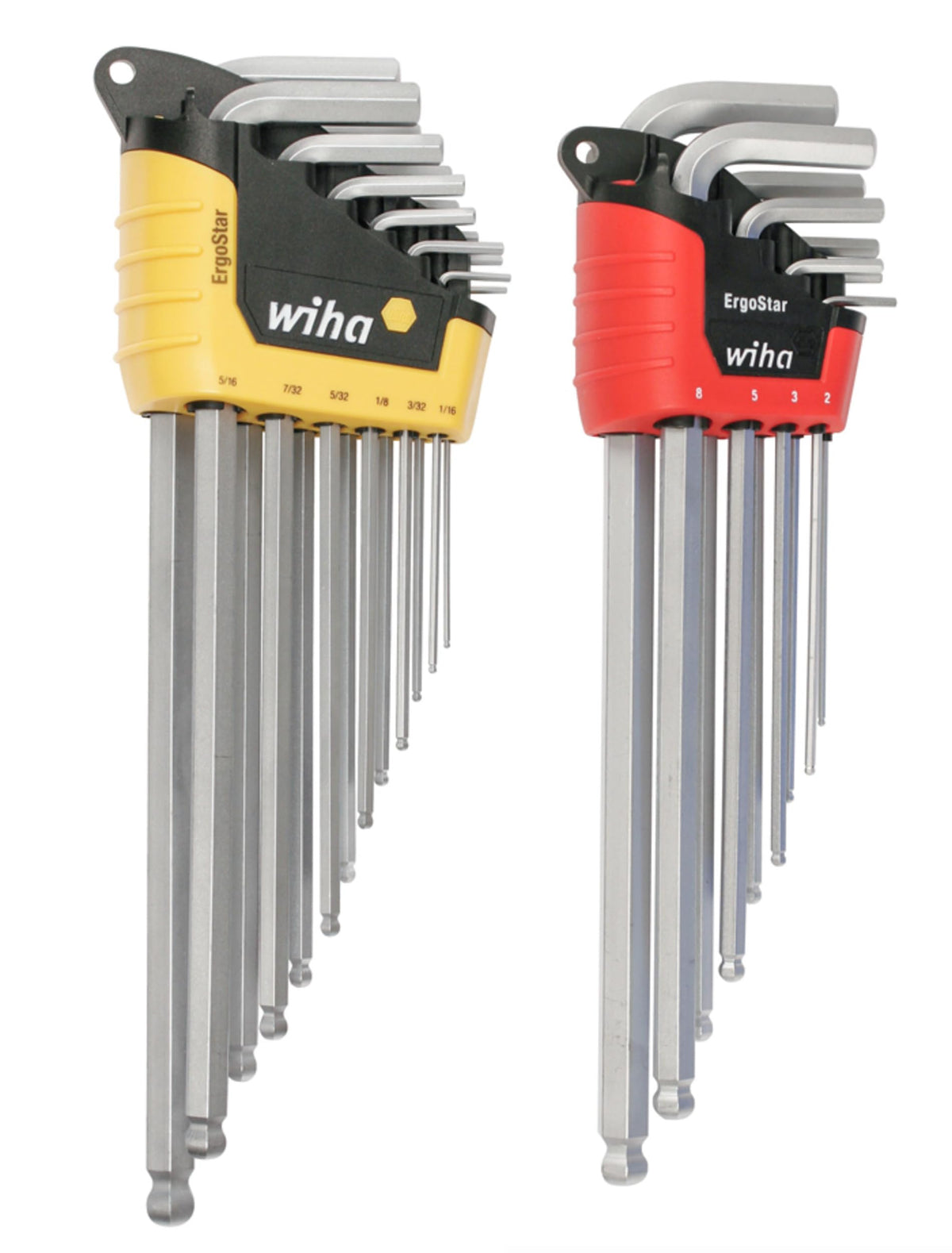 Wiha ErgoStar holder keeps ball-end hex keys organized for quick access.