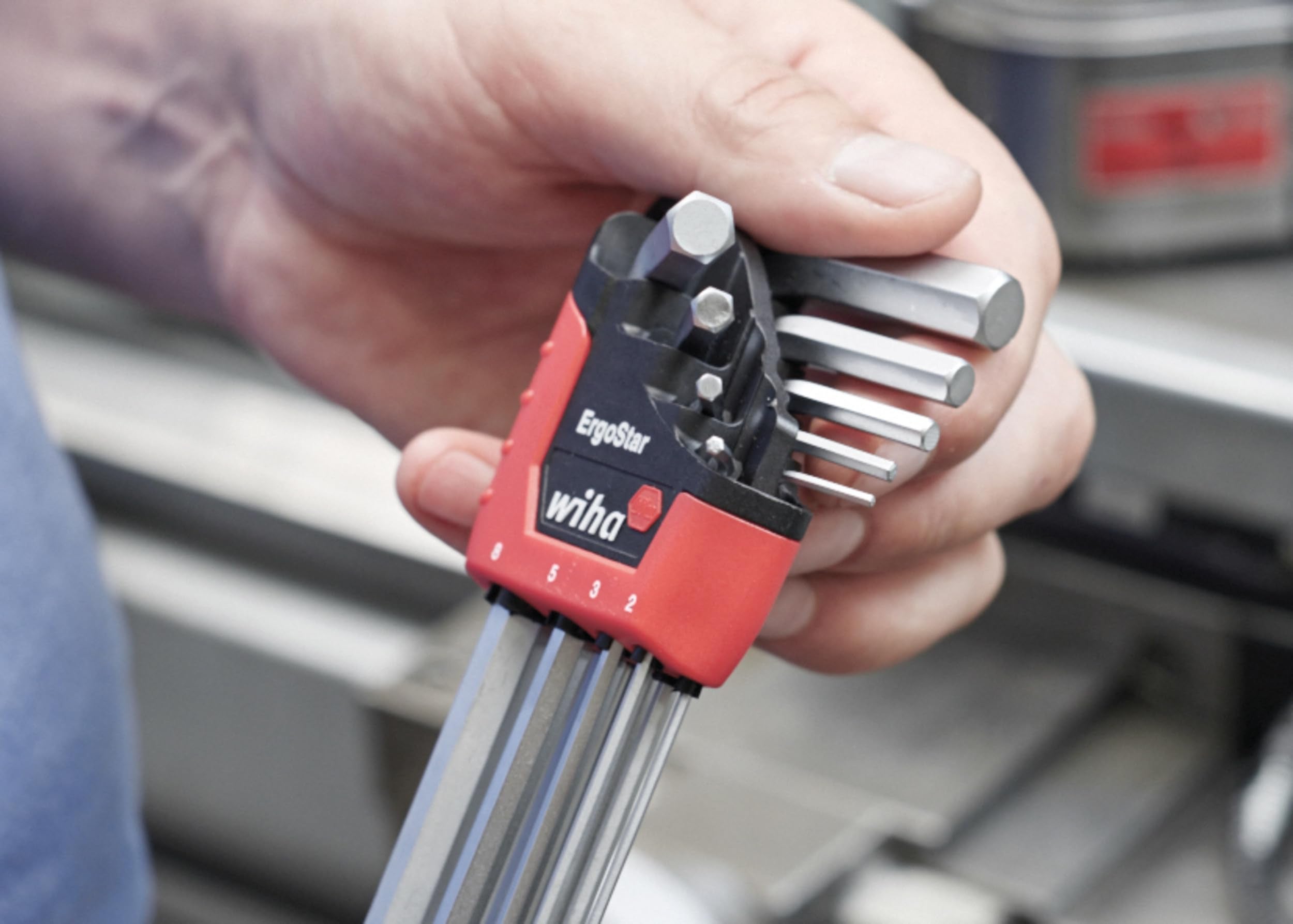 Stainless steel construction adds durability for daily shop tasks.
