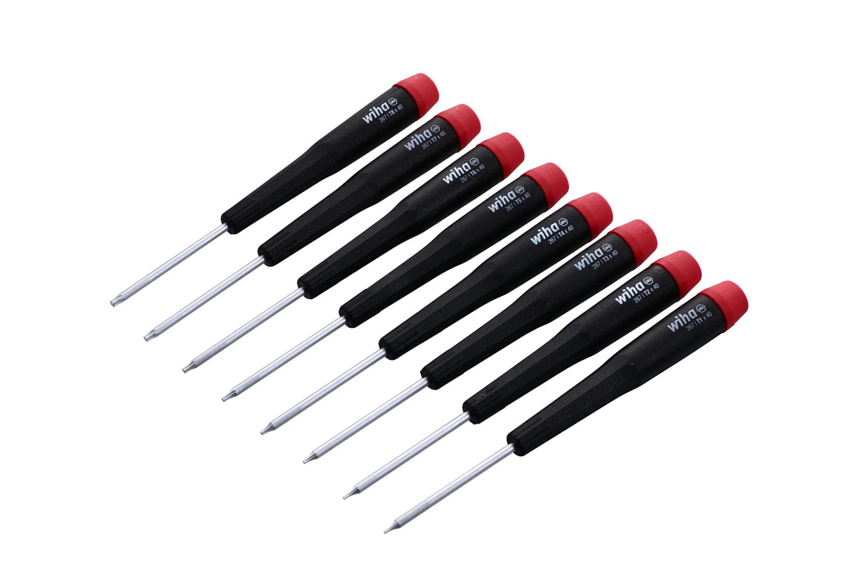 Wiha precision Torx eight-piece set front view for electronics assembly