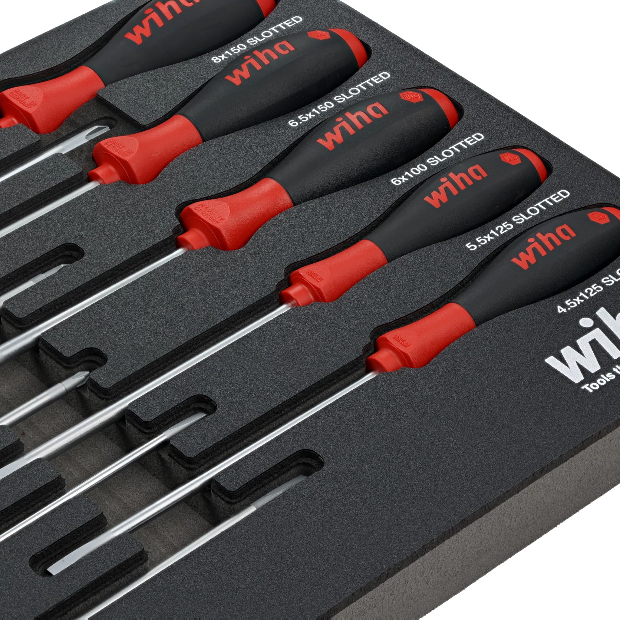 Wiha SoftFinish slotted 4.0mm screwdriver tip for reliable grip