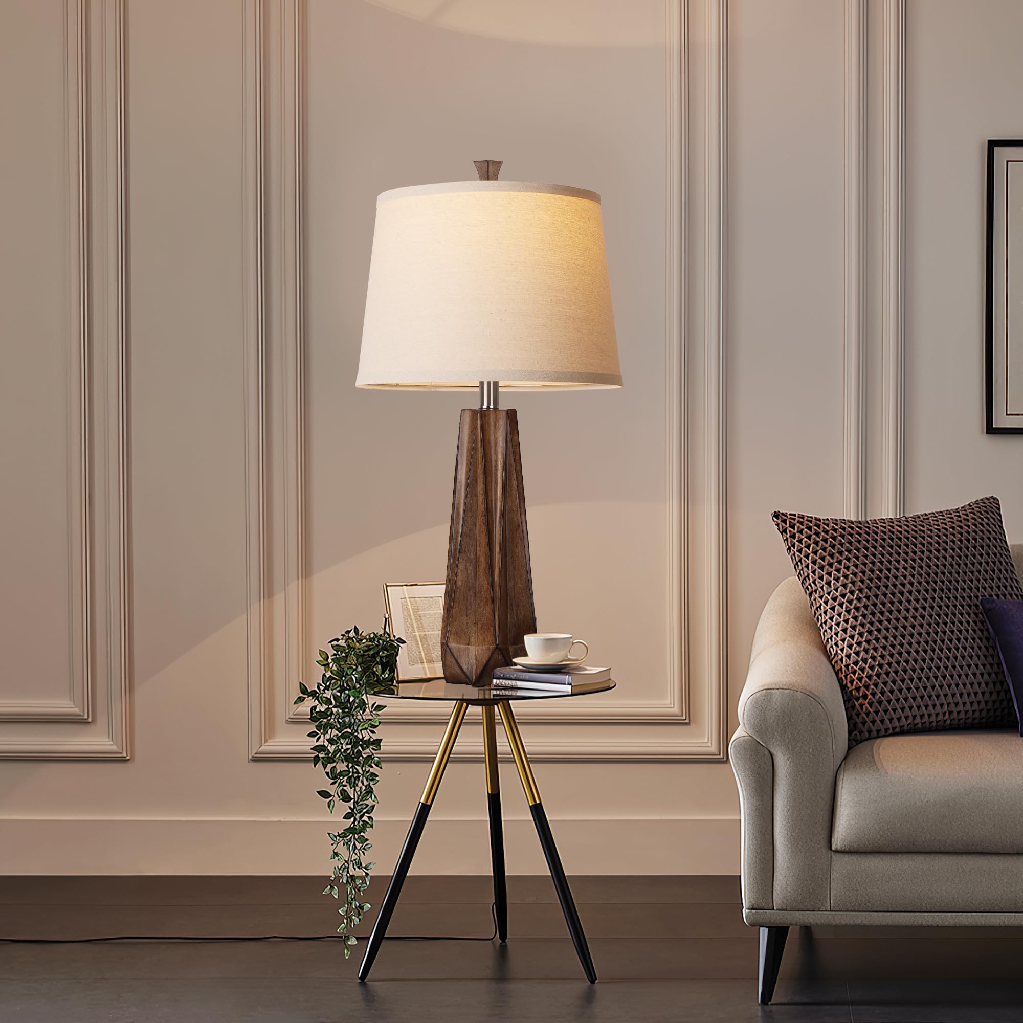 WIHTU 27-inch height lamp for nightstands with steady lighting