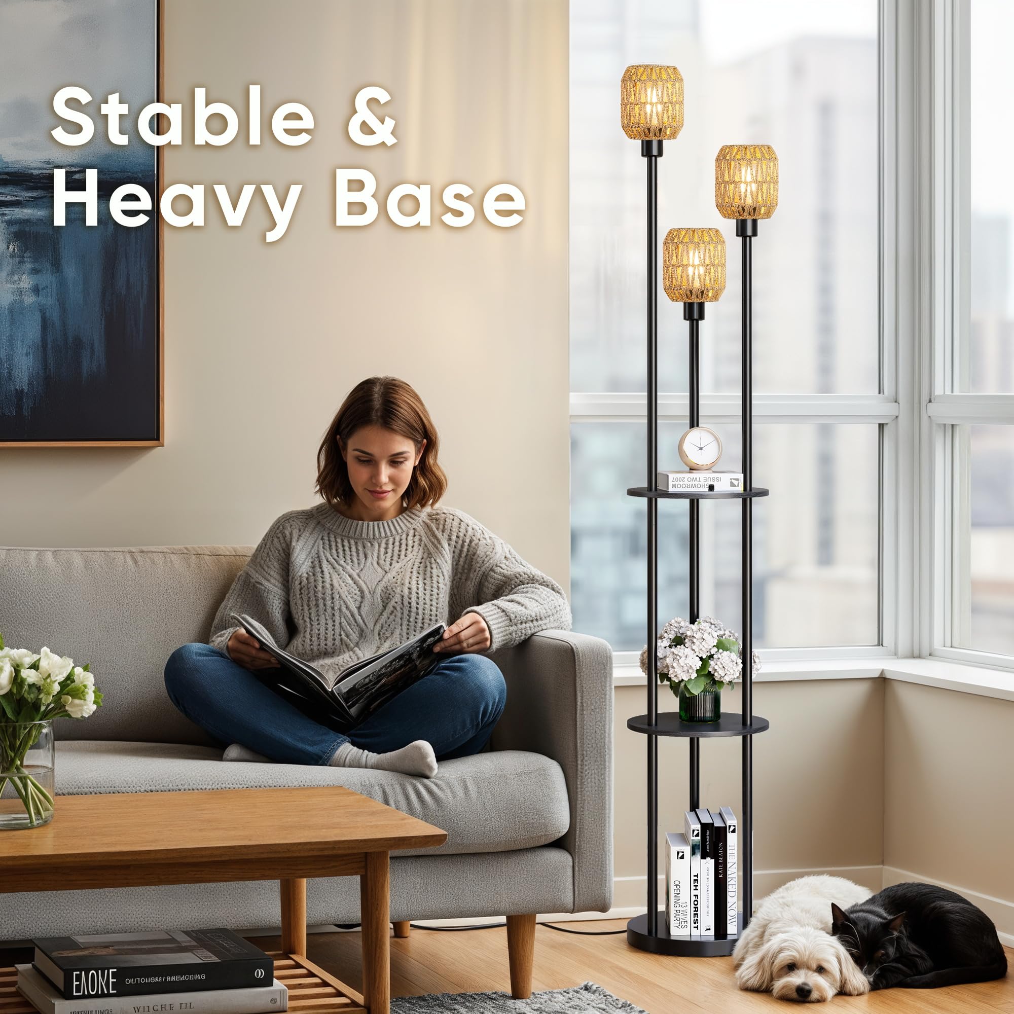 WIHTU weighted metal base adds stability and safety