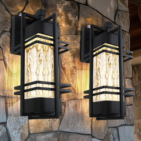 WIHTU dusk-to-dawn porch light front door illuminates entry with energy-saving glow.