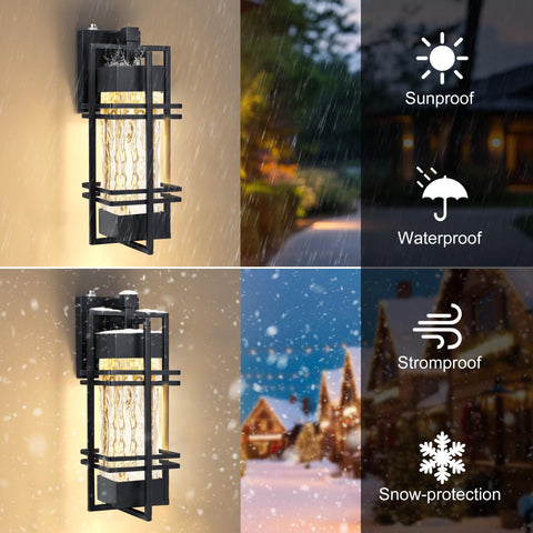 WIHTU outdoor wall lantern waterproof design for durable exterior lighting in any weather.