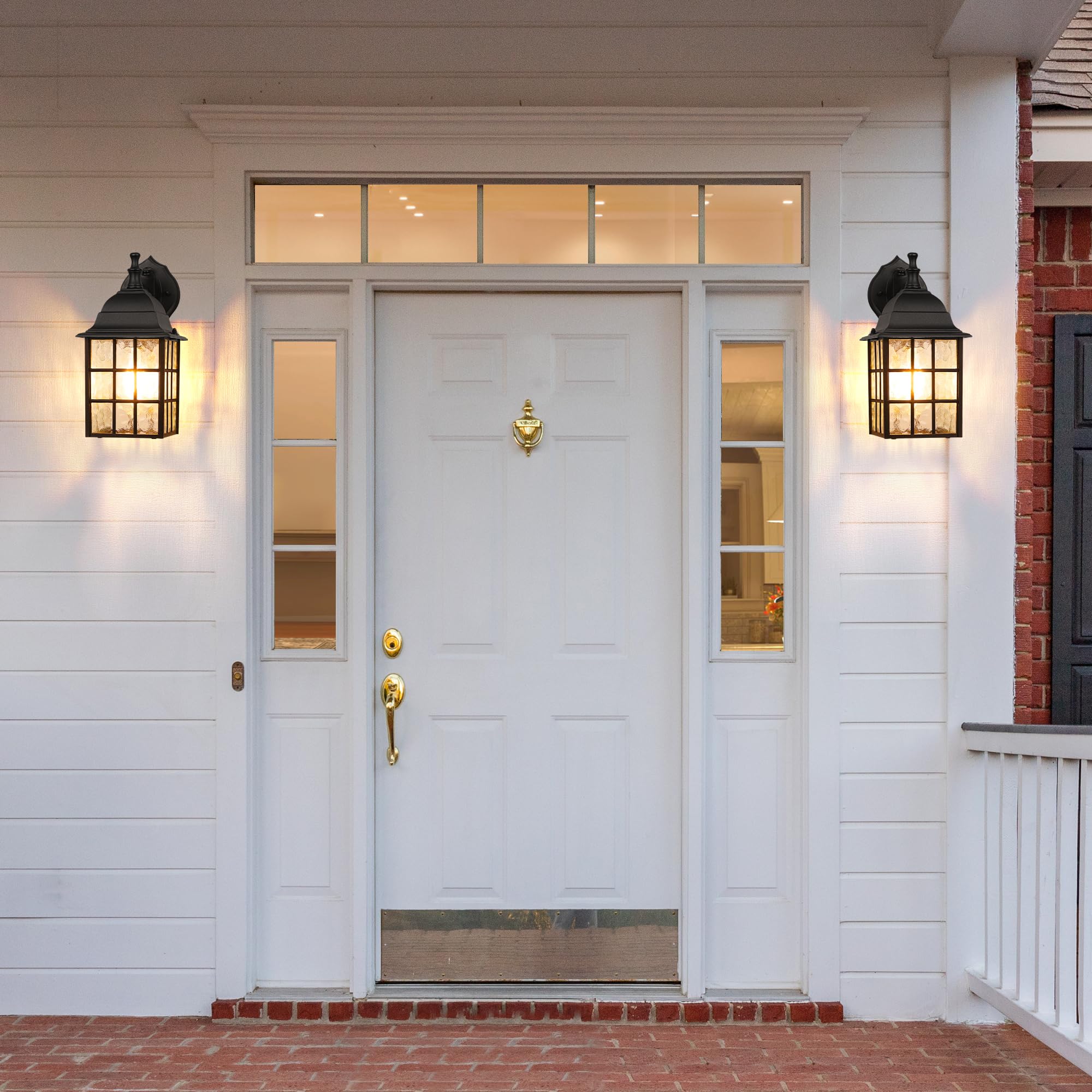 WIHTU dusk-to-dawn wall light suited for garage entry lighting