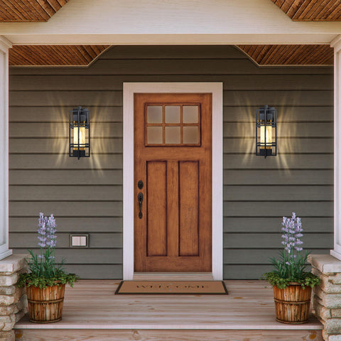 WIHTU E26 bulb-compatible wall light supports standard bulbs for bright nights.