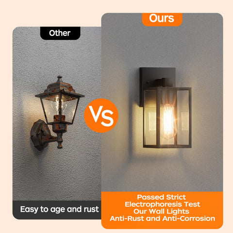 WIHTU lantern near garage demonstrates versatile lighting for entryways.