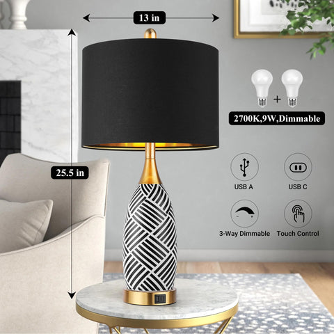 WIHTU included 9W 2700K bulbs provide soft ambient light