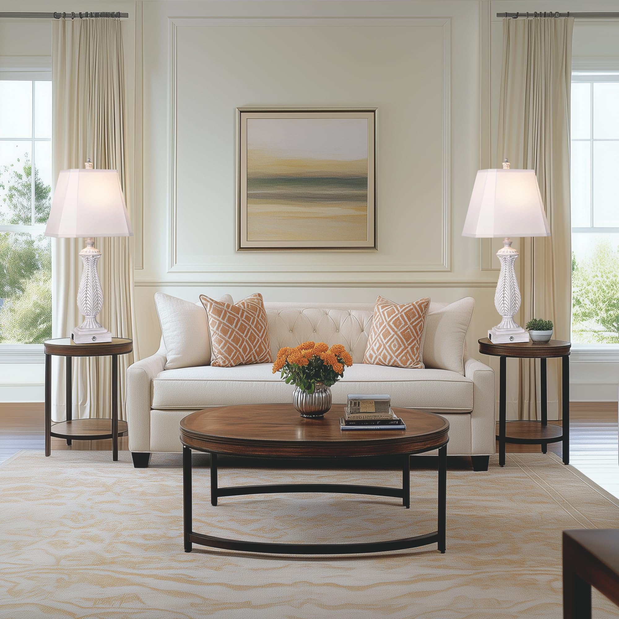 WIHTU Elegant resin finish suited for living rooms and home offices