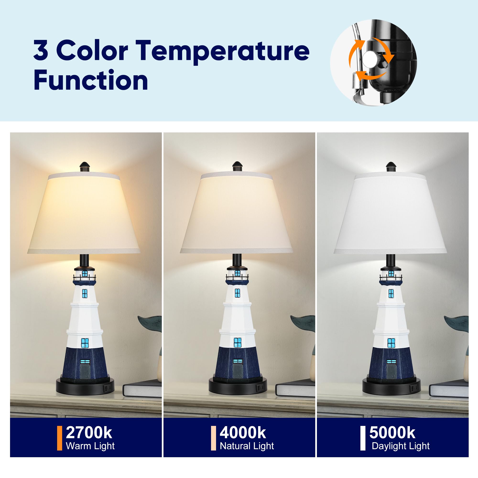 WIHTU coastal bedside lamps in resin and oatmeal shade elevate relaxation