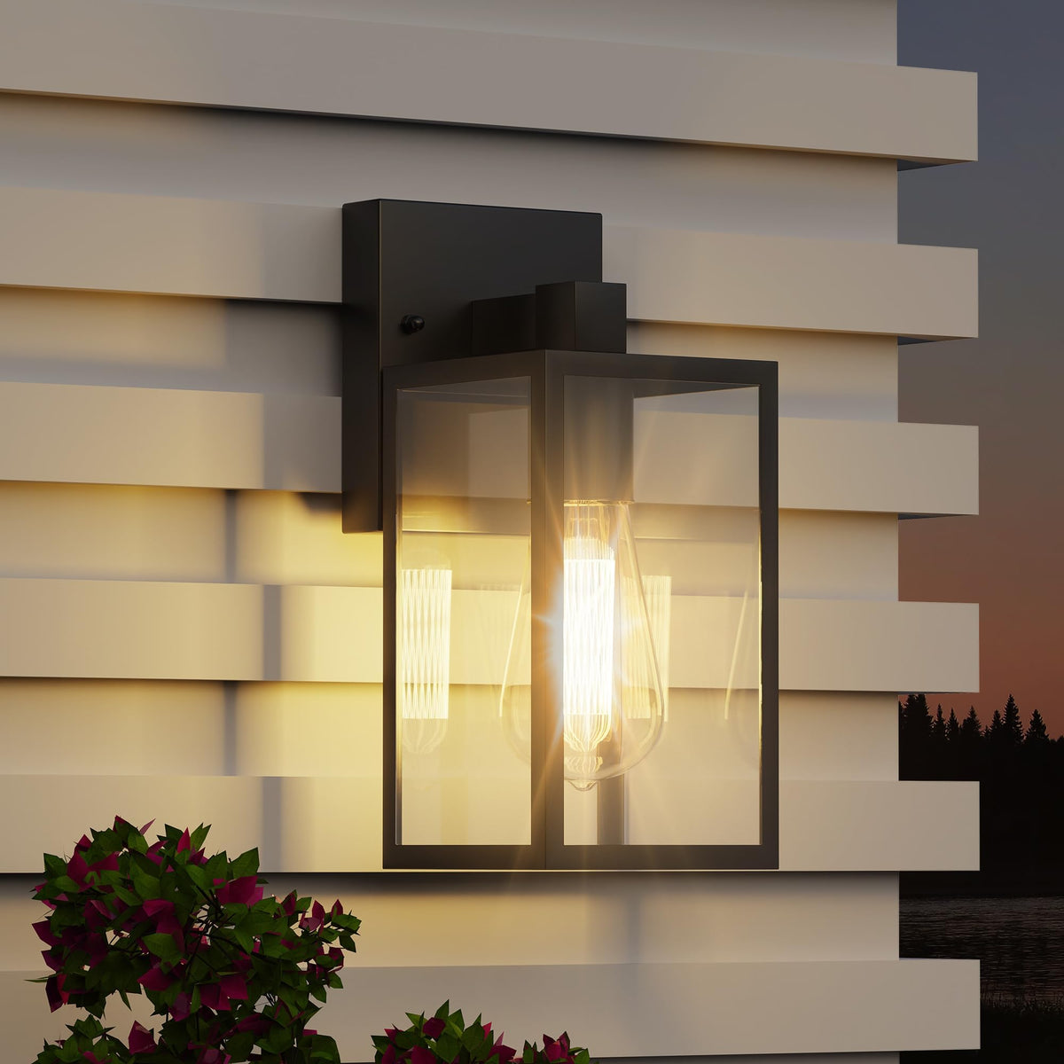 WIHTU outdoor wall light with waterproof design for year-round porch illumination.
