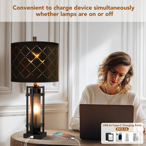 WIHTU lamp with gold interior creating warm, inviting glow