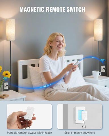 Adhesive strips and hardware included for secure mounting.
