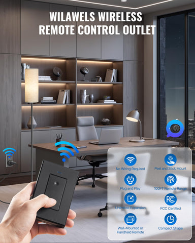 WILAWELS one-button control ideal for lamps, fans and chargers.