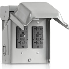 WILAWELS outdoor outlet box with steel body provides durable weather protection for outdoor spaces
