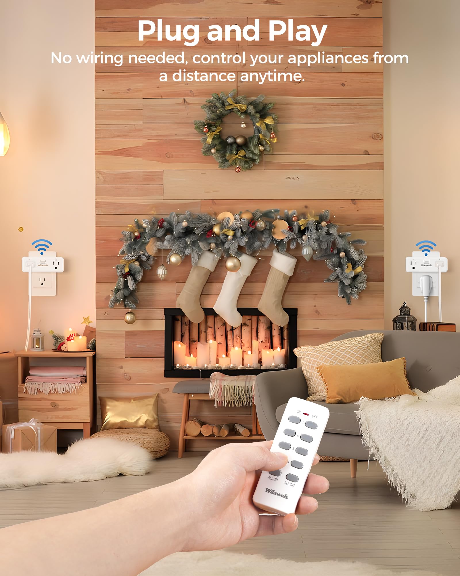 WILAWELS compact 2-in-1 outlet saves space while expanding your smart setup.