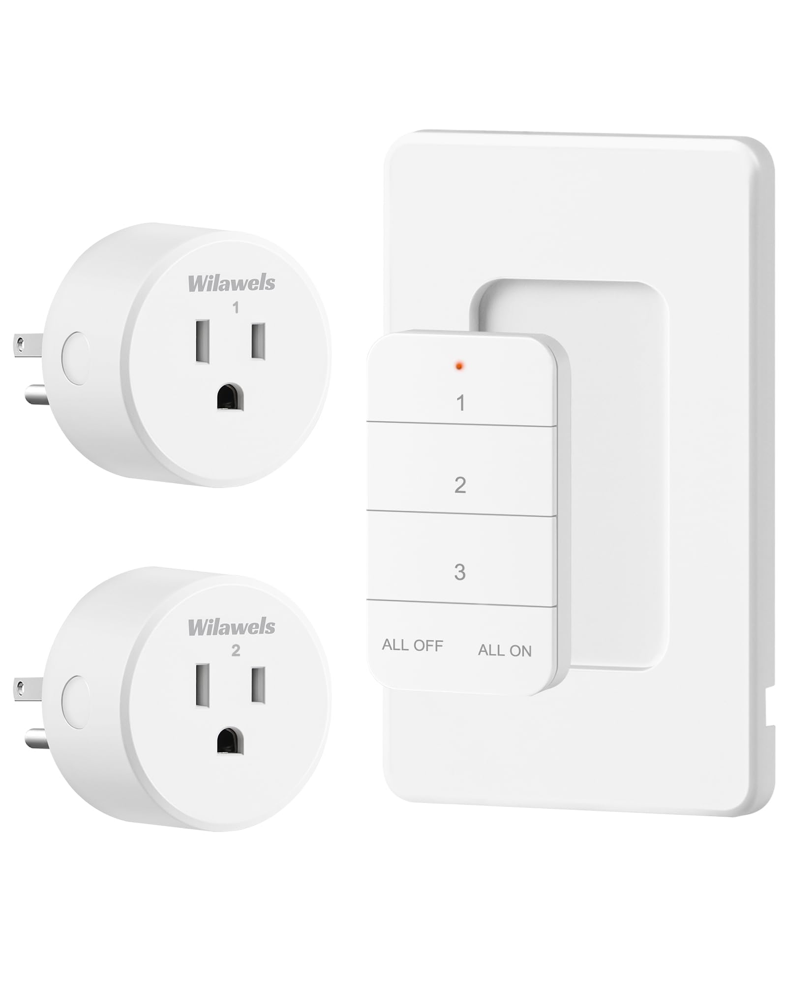 WILAWELS remote control outlet with magnetic base for easy placement and access