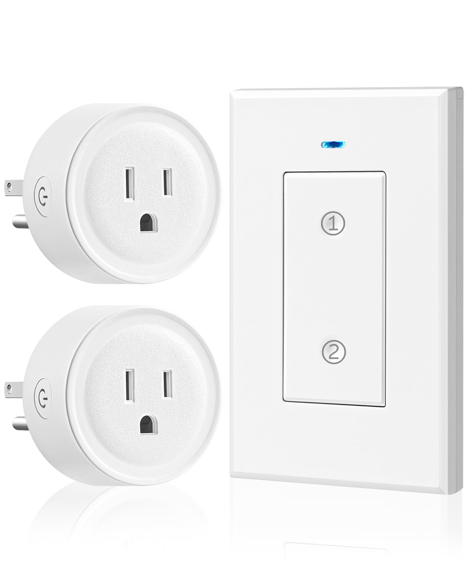 WILAWELS remote outlet 2-pack ready for wireless control of lamps and small appliances.