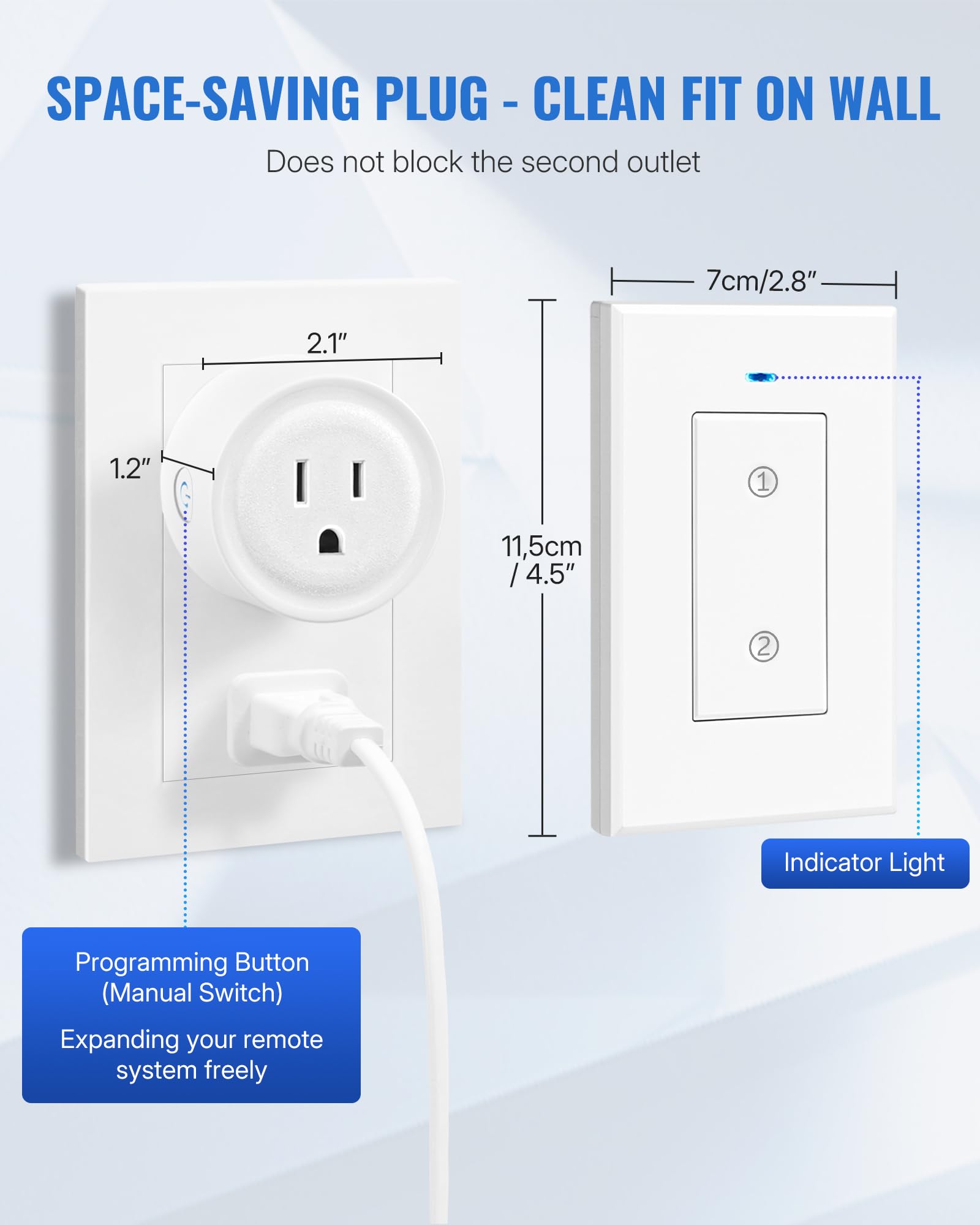WILAWELS remote outlet range shows up to 100 feet indoors.