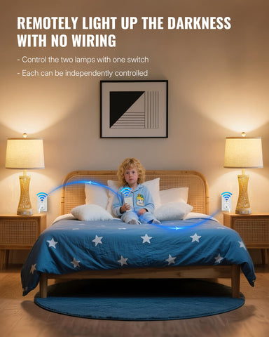 WILAWELS remote outlet setup showing easy mounting and plug-in design.