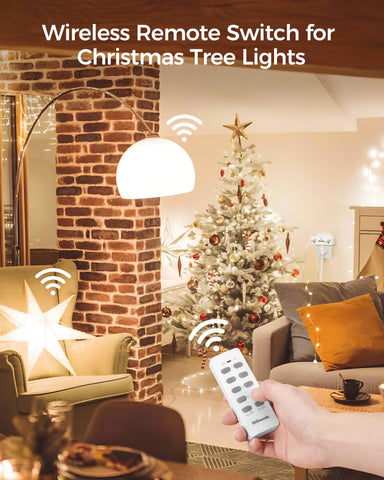 WILAWELS wireless remote switch lets you power lamps from afar without moving.