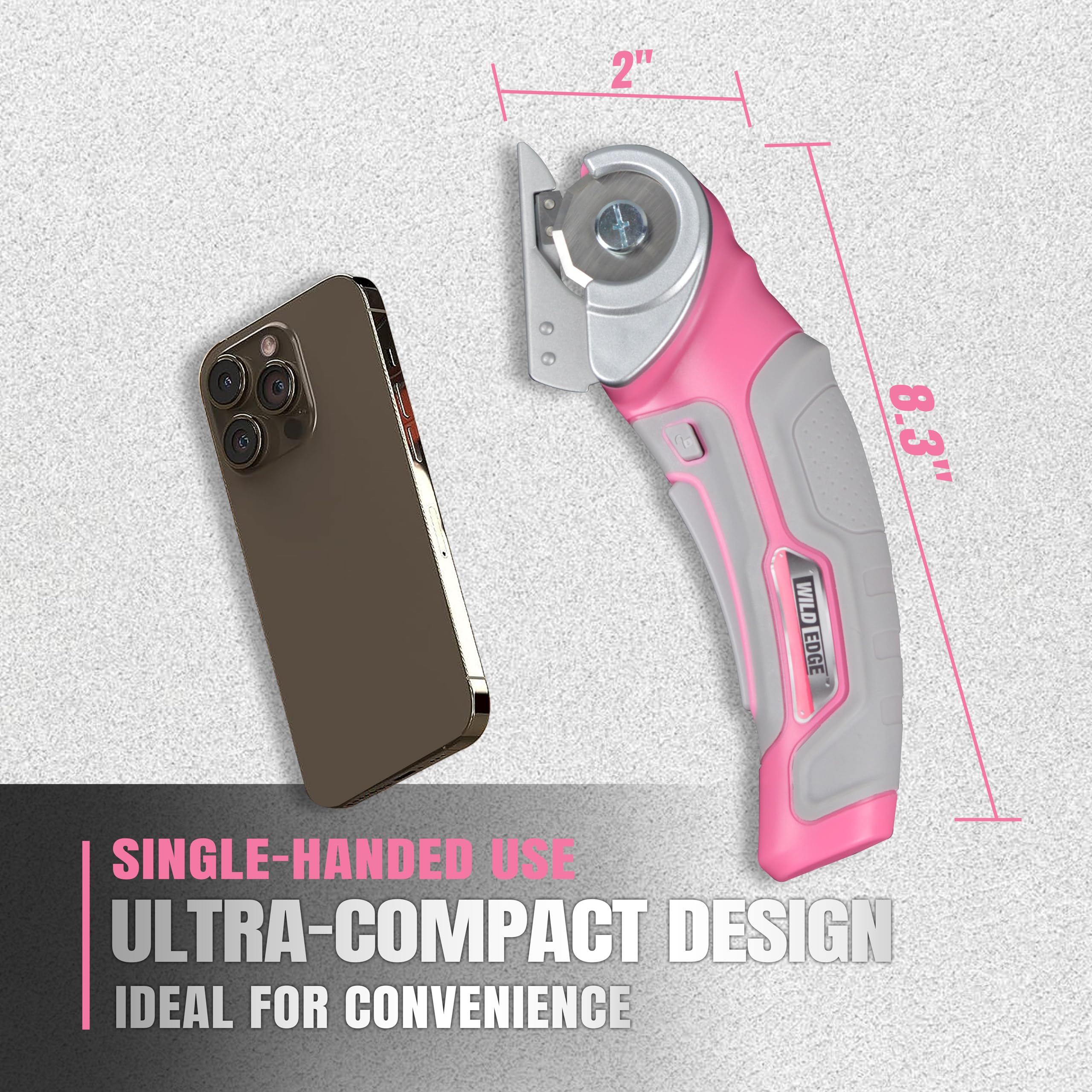 Wild Edge rapid charger powering the pink cordless scissors