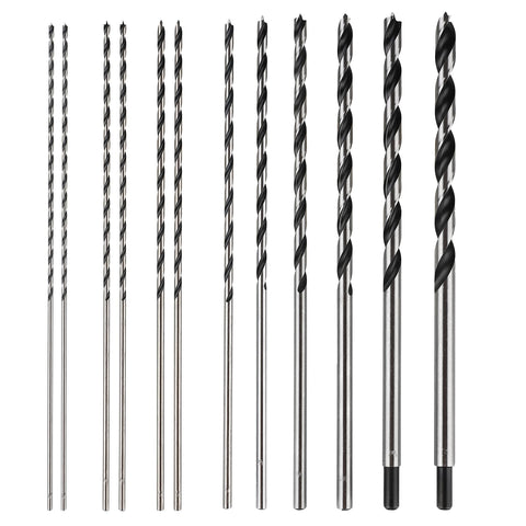 WildBossy 12in Brad Point drill bit set with round shank for stable cuts