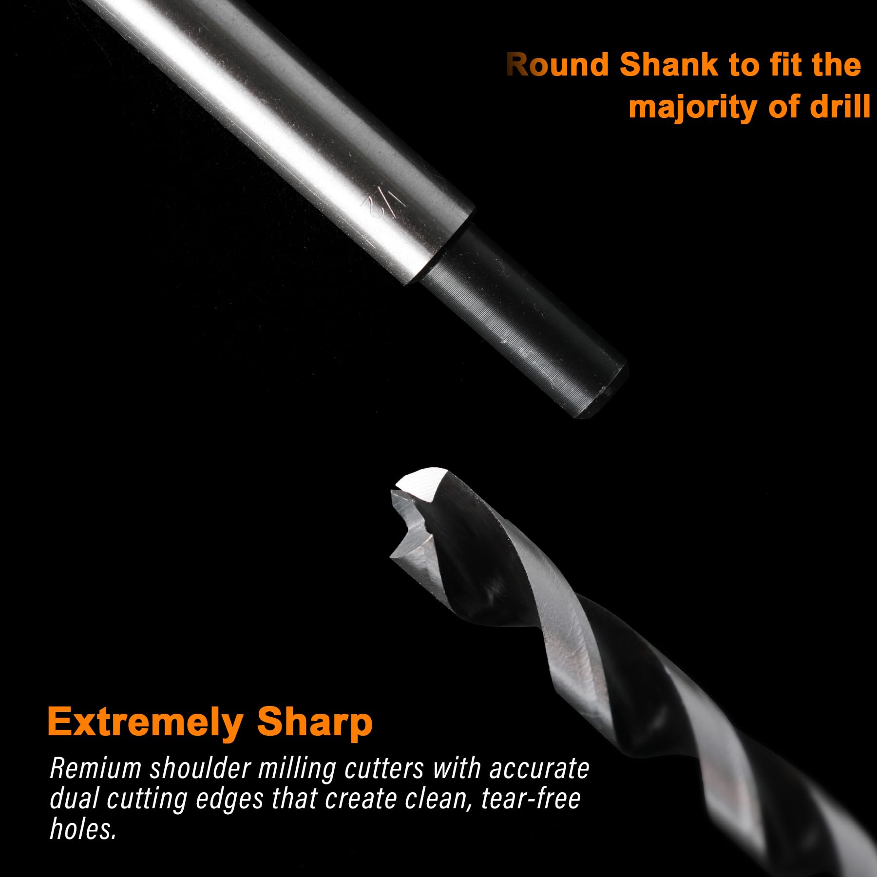 WildBossy Brad Point design enables quick penetration and precise centering