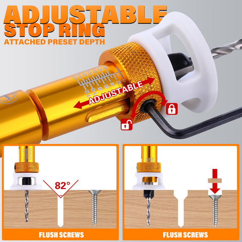 WildBossy countersink 5-32 inch bit features an 82-degree counterbore for neat holes